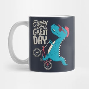 Dinosaur on Bicycle! Mug